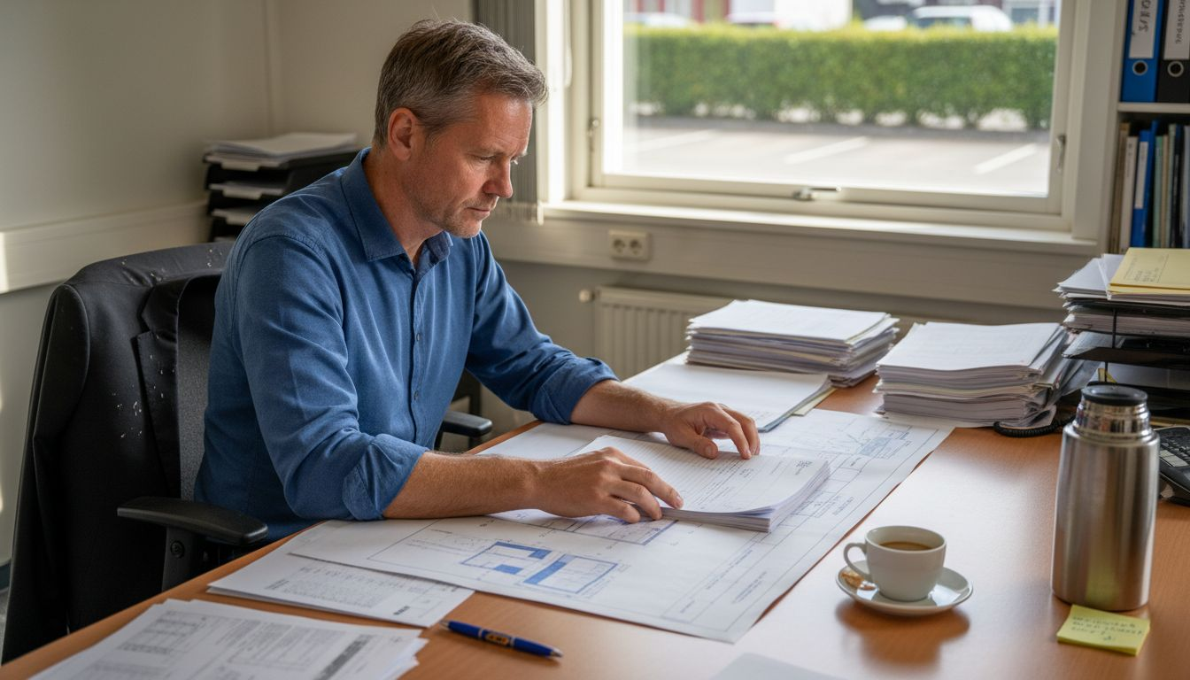 Gjennomgang av byggesøknad og byggetegninger før innsending til kommunen